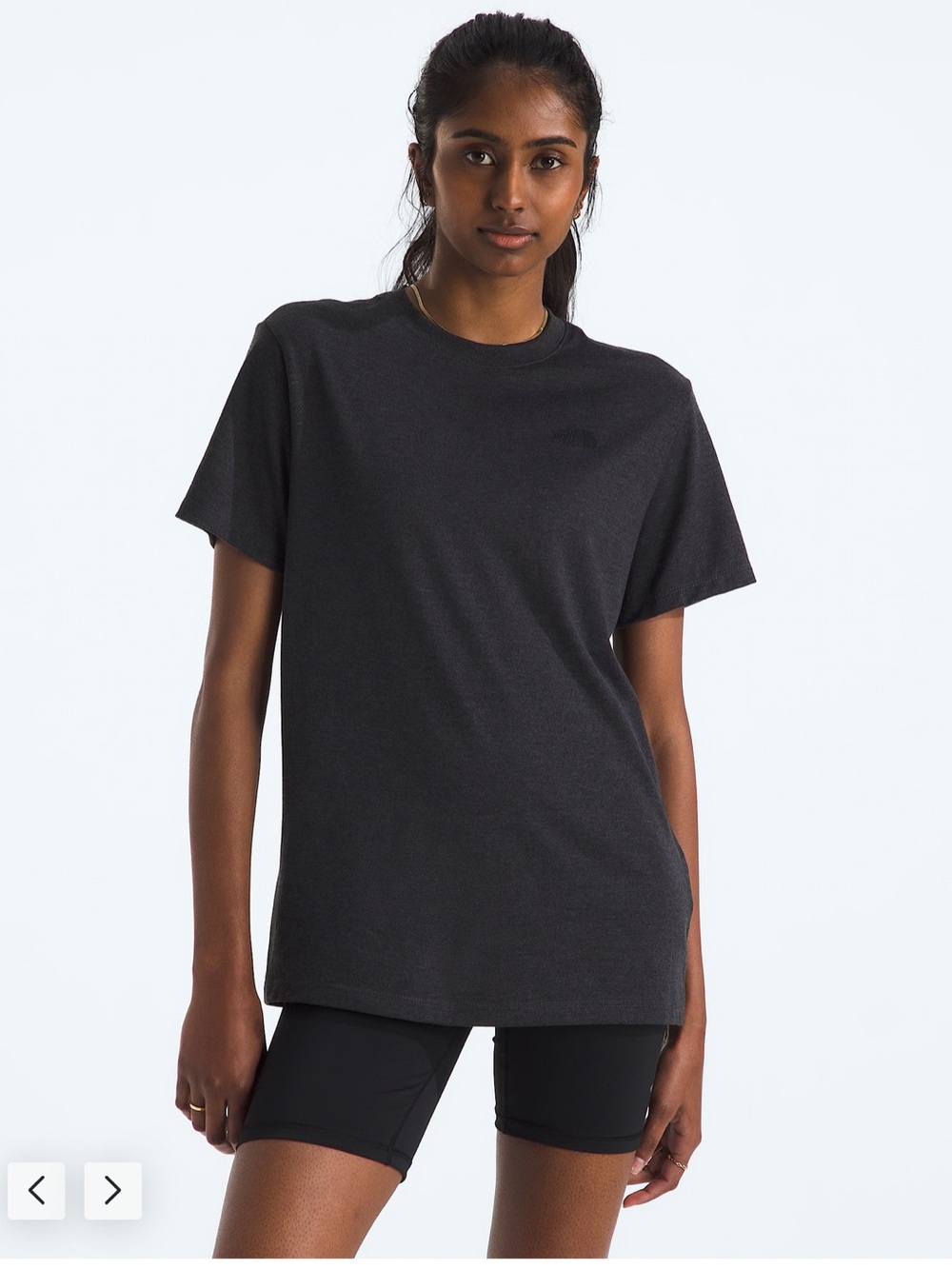 The North Face Short-Sleeve Tri-Blend T-Shirt — Charcoal Gray